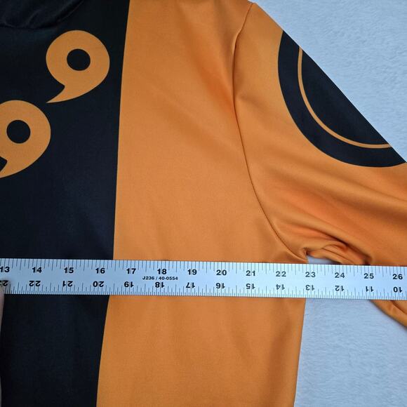 Naruto Hoodie Sweatshirt Mens Large Orange Anime Zip up 0639 - Picture 7 of 8